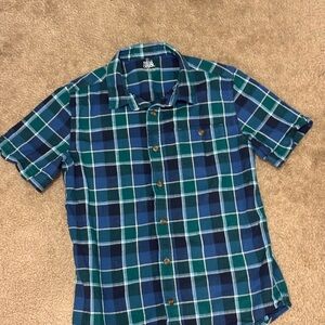 Falls Creek Blue and Green Plaid Kids Shirt
